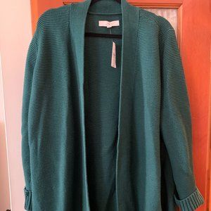 Green LOFT Knit Cardigan